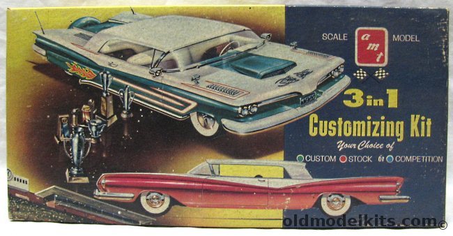 AMT 1/25 1959 Pontiac Bonneville 2 Door Hardtop 3 in 1 Kit, 6HTK-139 plastic model kit